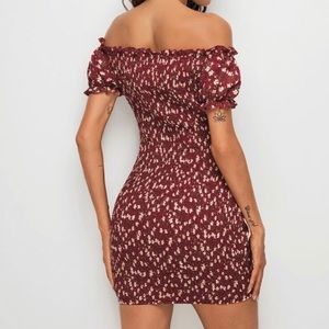 SHEIN RED FLORAL DRESS